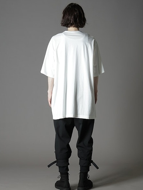 Ground Y�����饦��ɥ磻/30/- COTTON JERSEY SLIT JUMBO T-SHIRT/BLACK.