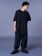 Ground Y�����饦��ɥ磻/30/- COTTON JERSEY SLIT JUMBO T-SHIRT/BLACK.