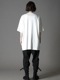 Ground Y�����饦��ɥ磻/30/- COTTON JERSEY SLIT JUMBO T-SHIRT/BLACK.