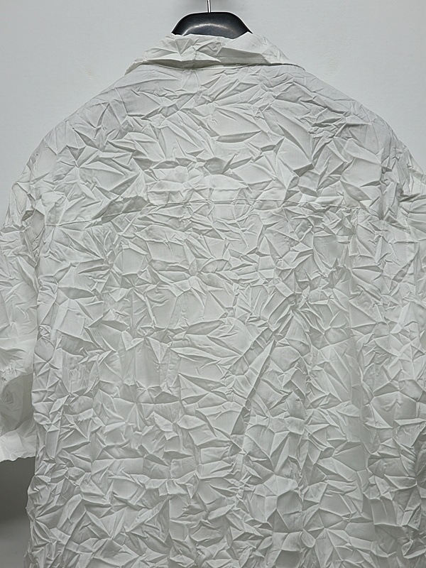 Ground Y�����饦��ɥ磻/PE SPUNLAWN OPEN COLLAR BACK GATHER SHIRT/WHITE