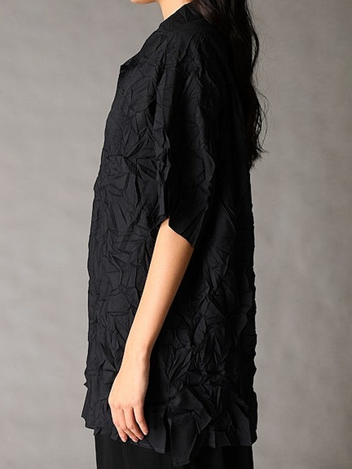 Ground Y�����饦��ɥ磻/PE SPUNLAWN OPEN COLLAR BACK GATHER SHIRT/WHITE