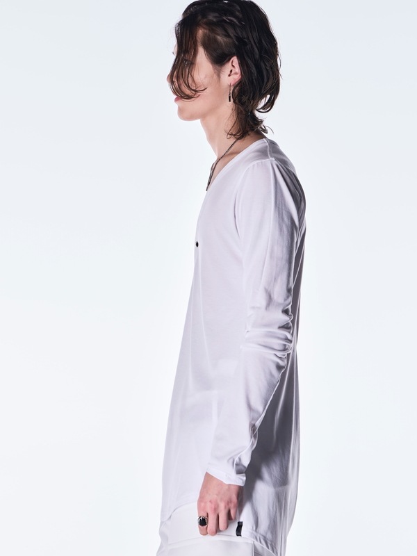 (ͽ���ʡ�8��9������ͽ��/kiryuyrik������奦����奦/BEATENJIKU Henry Neck T-Shirt/White