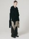 �㴰���nude:masahiko maruyama ���̡���:�ޥ��ҥ��ޥ���/40/- Cotton/Wool Jersey LAYERED PONCHO (2pcs SET)/Black-Beige