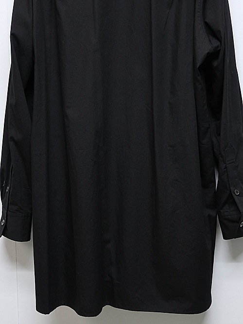 Ground Y�����饦��ɥ磻/50/- BROAD DOUBLE COLLAR SLANTED POCKET SHIRT/BLACK
