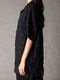 �㴰���Ground Y�����饦��ɥ磻/PE SPUNLAWN OPEN COLLAR BACK GATHER SHIRT/BLACK