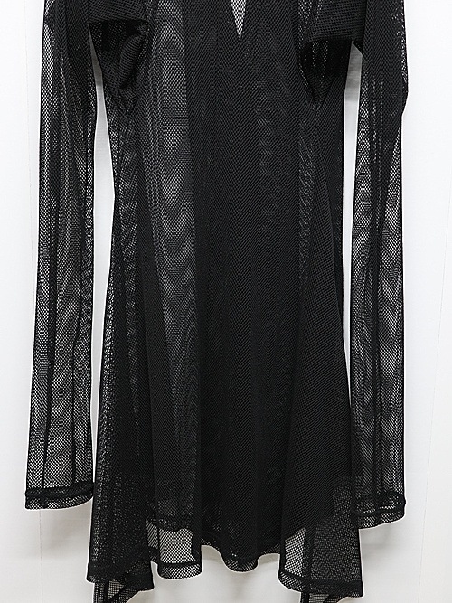(ͽ���ʡ�7��8������ͽ��/kiryuyrik������奦����奦/Mesh Dolman Sleeve Cardigan/Black