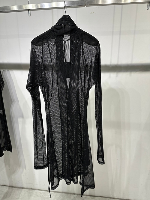 (ͽ���ʡ�7��8������ͽ��/kiryuyrik������奦����奦/Mesh Dolman Sleeve Cardigan/Black