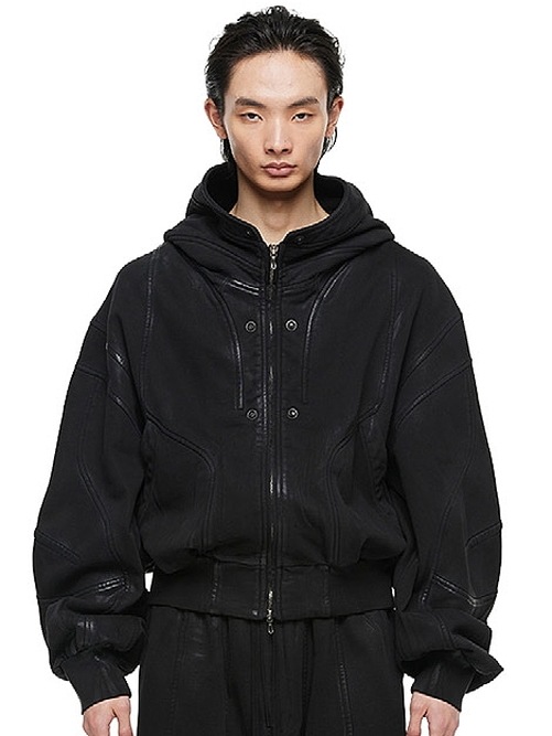 (ͽ����)8��9������ͽ��/JULIUS����ꥦ��/COTTON SWEAT CUT & SEWN3/BLACK