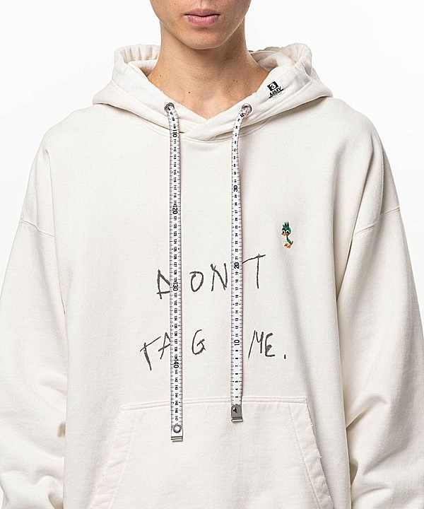 Maison MIHARA YASUHIRO���᥾�� �ߥϥ�䥹�ҥ�/French Terry DON'T TAG ME. SWEAT HOODIE/WHITE