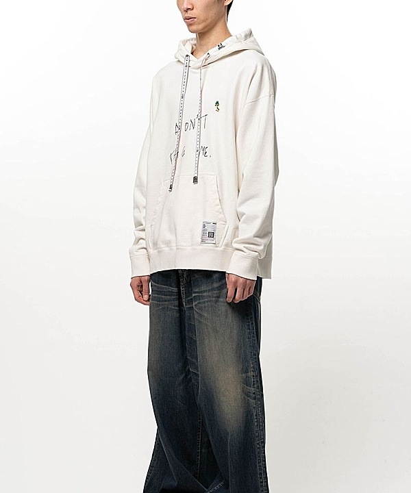 Maison MIHARA YASUHIRO���᥾�� �ߥϥ�䥹�ҥ�/French Terry DON'T TAG ME. SWEAT HOODIE/WHITE