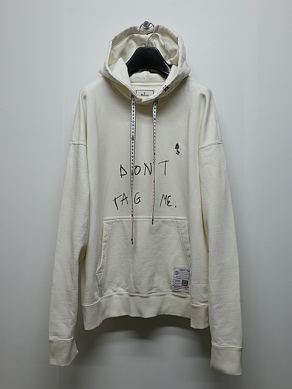 Maison MIHARA YASUHIRO���᥾�� �ߥϥ�䥹�ҥ�/French Terry DON'T TAG ME. SWEAT HOODIE/WHITE