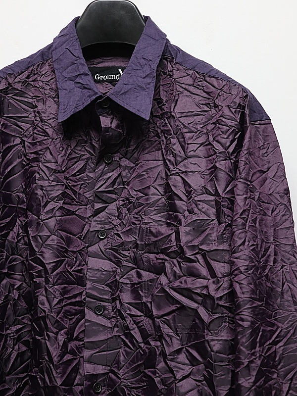 Ground Y�����饦��ɥ磻/PE TAFTA A STANDARD LONG SLEEVED SHIRT/PURPLE