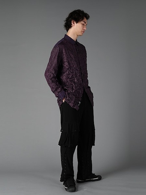 Ground Y�����饦��ɥ磻/PE TAFTA A STANDARD LONG SLEEVED SHIRT/PURPLE