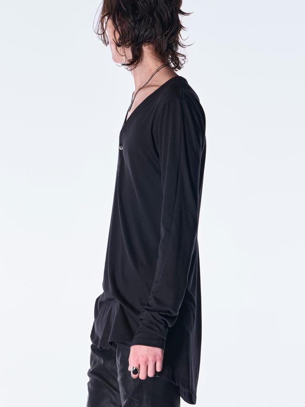 (ͽ���ʡ�8��9������ͽ��/kiryuyrik������奦����奦/BEATENJIKU Henry Neck T-Shirt/Black