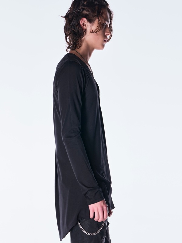 (ͽ���ʡ�8��9������ͽ��/kiryuyrik������奦����奦/BEATENJIKU Henry Neck T-Shirt/Black