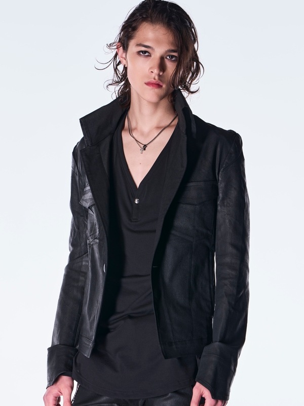 (ͽ���ʡ�8��9������ͽ��/kiryuyrik������奦����奦/BEATENJIKU Henry Neck T-Shirt/Black