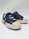 �㴰���Maison MIHARA YASUHIRO�� PETERSON 23-original sole washed denim low-top sneakers/BLUE
