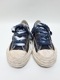 �㴰���Maison MIHARA YASUHIRO�� PETERSON 23-original sole washed denim low-top sneakers/BLUE