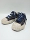 �㴰���Maison MIHARA YASUHIRO�� PETERSON 23-original sole washed denim low-top sneakers/BLUE