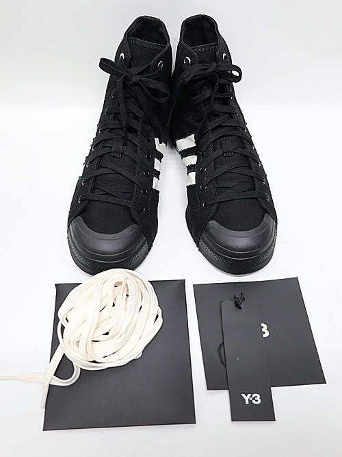 Y-3���磻���꡼/Y-3 NIZZA HI/BLACK/BLACK/OWHITE