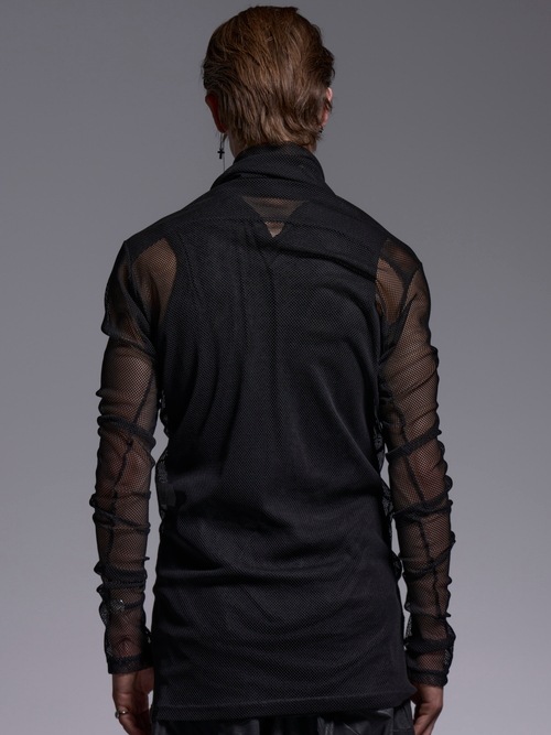 (ͽ���ʡ�7��8������ͽ��/kiryuyrik������奦����奦/Mesh Loose High Neck/Black