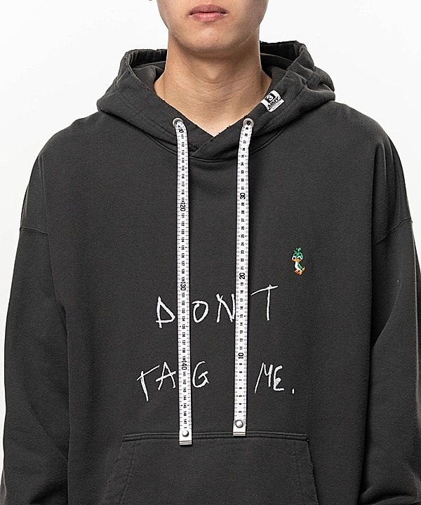 Maison MIHARA YASUHIRO���᥾�� �ߥϥ�䥹�ҥ�/French Terry DON'T TAG ME. SWEAT HOODIE/BLACK