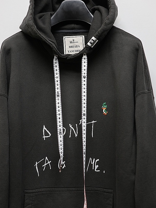Maison MIHARA YASUHIRO���᥾�� �ߥϥ�䥹�ҥ�/French Terry DON'T TAG ME. SWEAT HOODIE/BLACK