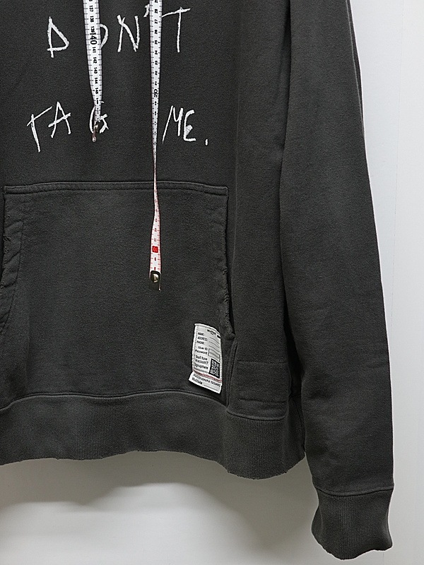 Maison MIHARA YASUHIRO���᥾�� �ߥϥ�䥹�ҥ�/French Terry DON'T TAG ME. SWEAT HOODIE/BLACK