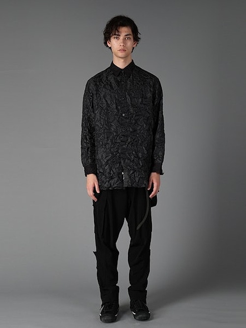 Ground Y�����饦��ɥ磻/PE TAFTA BK X BK STANDARD LONG SLEEVED SHIRT/BLACK