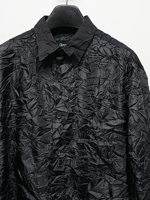Ground Y�����饦��ɥ磻/PE TAFTA BK X BK STANDARD LONG SLEEVED SHIRT/BLACK