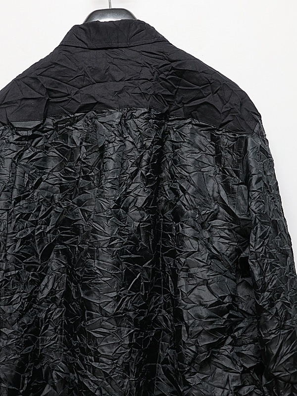 Ground Y�����饦��ɥ磻/PE TAFTA BK X BK STANDARD LONG SLEEVED SHIRT/BLACK