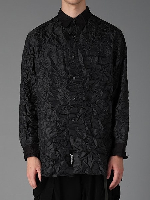 Ground Y�����饦��ɥ磻/PE TAFTA BK X BK STANDARD LONG SLEEVED SHIRT/BLACK