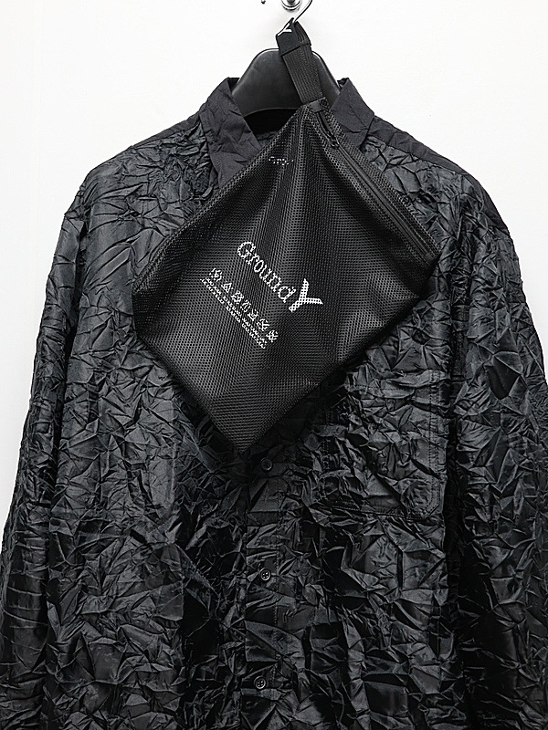 Ground Y�����饦��ɥ磻/PE TAFTA BK X BK STANDARD LONG SLEEVED SHIRT/BLACK