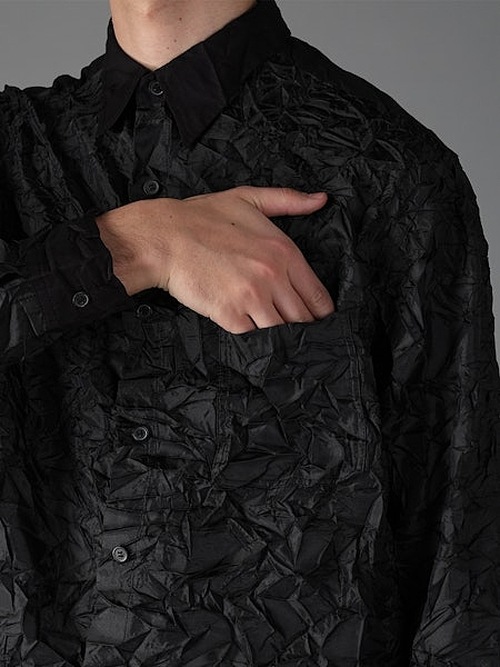 Ground Y�����饦��ɥ磻/PE TAFTA BK X BK STANDARD LONG SLEEVED SHIRT/BLACK