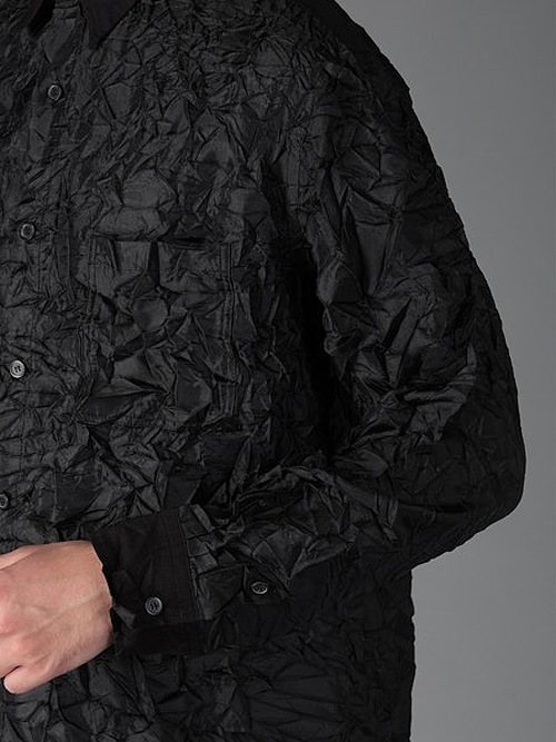 Ground Y�����饦��ɥ磻/PE TAFTA BK X BK STANDARD LONG SLEEVED SHIRT/BLACK