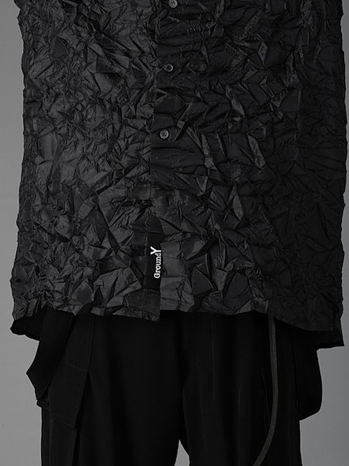 Ground Y�����饦��ɥ磻/PE TAFTA BK X BK STANDARD LONG SLEEVED SHIRT/BLACK