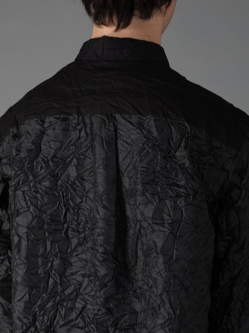 Ground Y�����饦��ɥ磻/PE TAFTA BK X BK STANDARD LONG SLEEVED SHIRT/BLACK