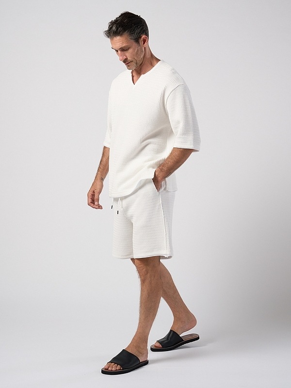 (ͽ���ʡ�4��5������ͽ��/wjk�����֥른��������/textured knit key-neck H/S/white