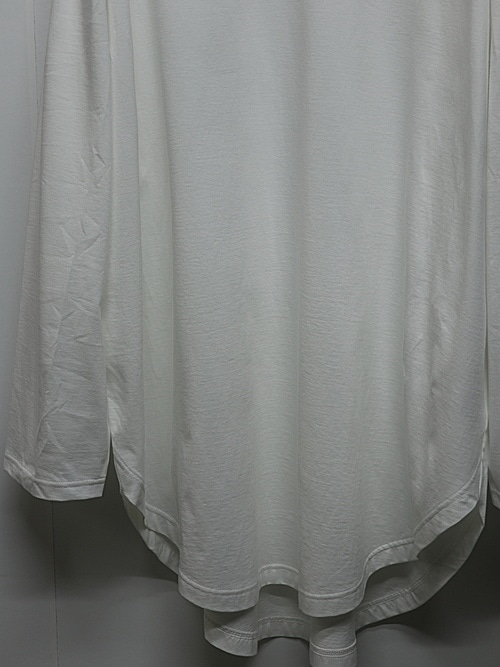 Ground Y�����饦��ɥ磻/30/- COTTON JERSEY HEM JUMBO LONG SLEEVED T/WHITE