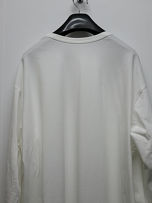 Ground Y�����饦��ɥ磻/30/- COTTON JERSEY HEM JUMBO LONG SLEEVED T/WHITE