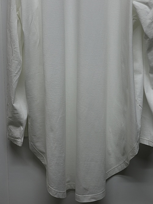 Ground Y�����饦��ɥ磻/30/- COTTON JERSEY HEM JUMBO LONG SLEEVED T/WHITE