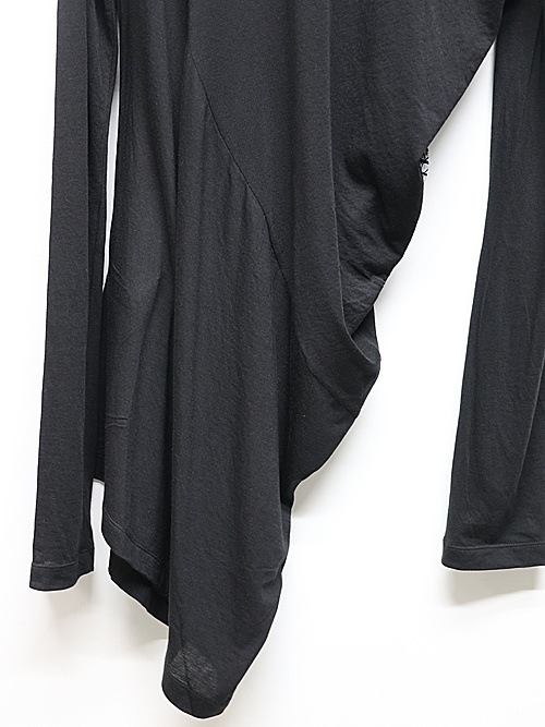 JULIUSꥦ/ COTTON/SILK JERSEY CUT & SEWN2/BLACK