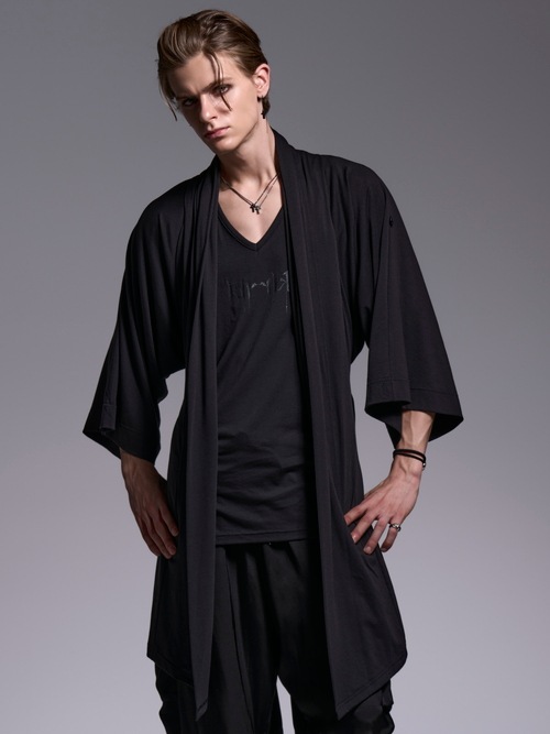(ͽ���ʡ�3��4������ͽ��/kiryuyrik������奦����奦/BEATENJIKU KIMONO-Sleeve Cardigan/Black
