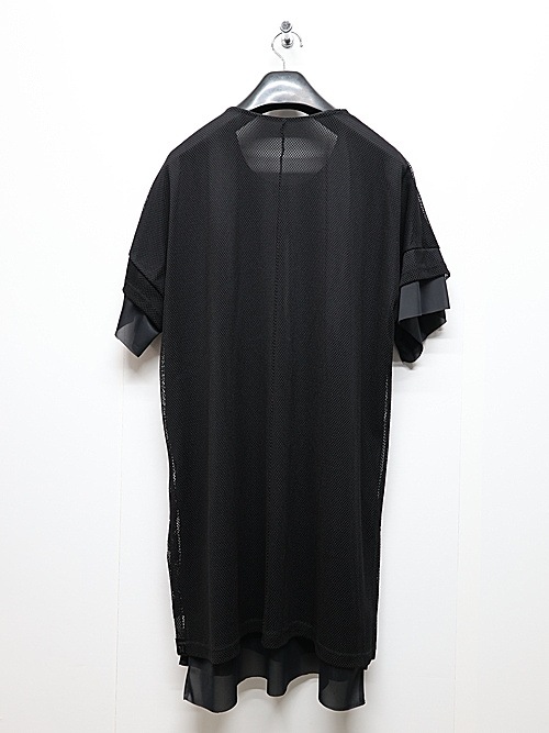 (ͽ���ʡ�7��8������ͽ��/kiryuyrik������奦����奦/Mesh Crew Neck Layered-T/Black