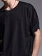 (ͽ���ʡ�7��8������ͽ��/kiryuyrik������奦����奦/Mesh Crew Neck Layered-T/Black