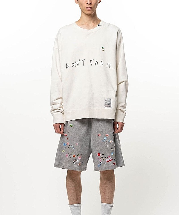 Maison MIHARA YASUHIRO���᥾�� �ߥϥ�䥹�ҥ�/French Terry DON'T TAG ME. SWEAT PO/WHITE