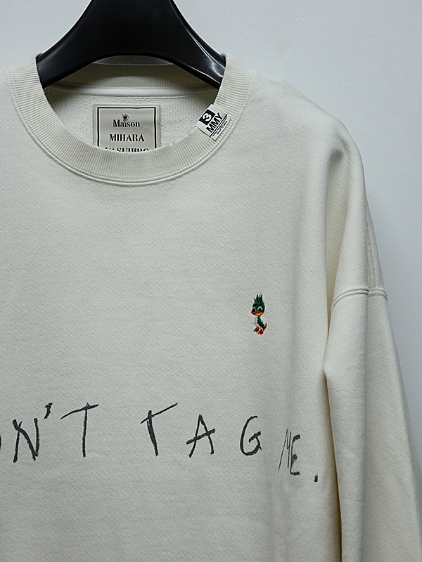 Maison MIHARA YASUHIRO���᥾�� �ߥϥ�䥹�ҥ�/French Terry DON'T TAG ME. SWEAT PO/WHITE
