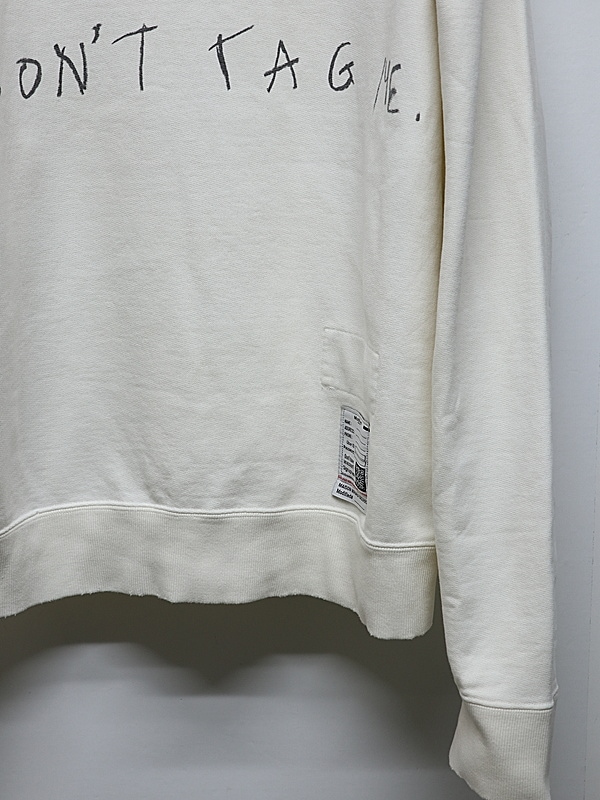 Maison MIHARA YASUHIRO���᥾�� �ߥϥ�䥹�ҥ�/French Terry DON'T TAG ME. SWEAT PO/WHITE