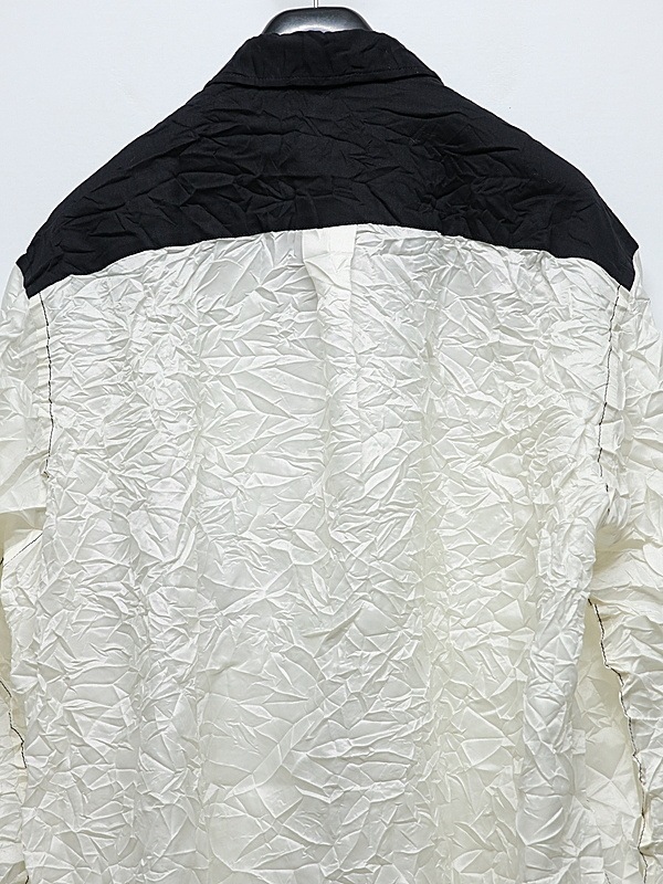 Ground Y�����饦��ɥ磻/PE TAFTA WH X BK STANDARD LONG SLEEVED SHIRT/WHITEBLACK