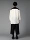 Ground Y�����饦��ɥ磻/PE TAFTA WH X BK STANDARD LONG SLEEVED SHIRT/WHITEBLACK